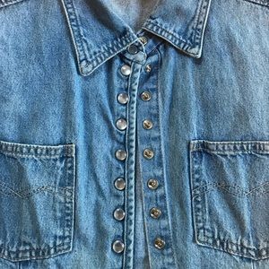 Jean button-up